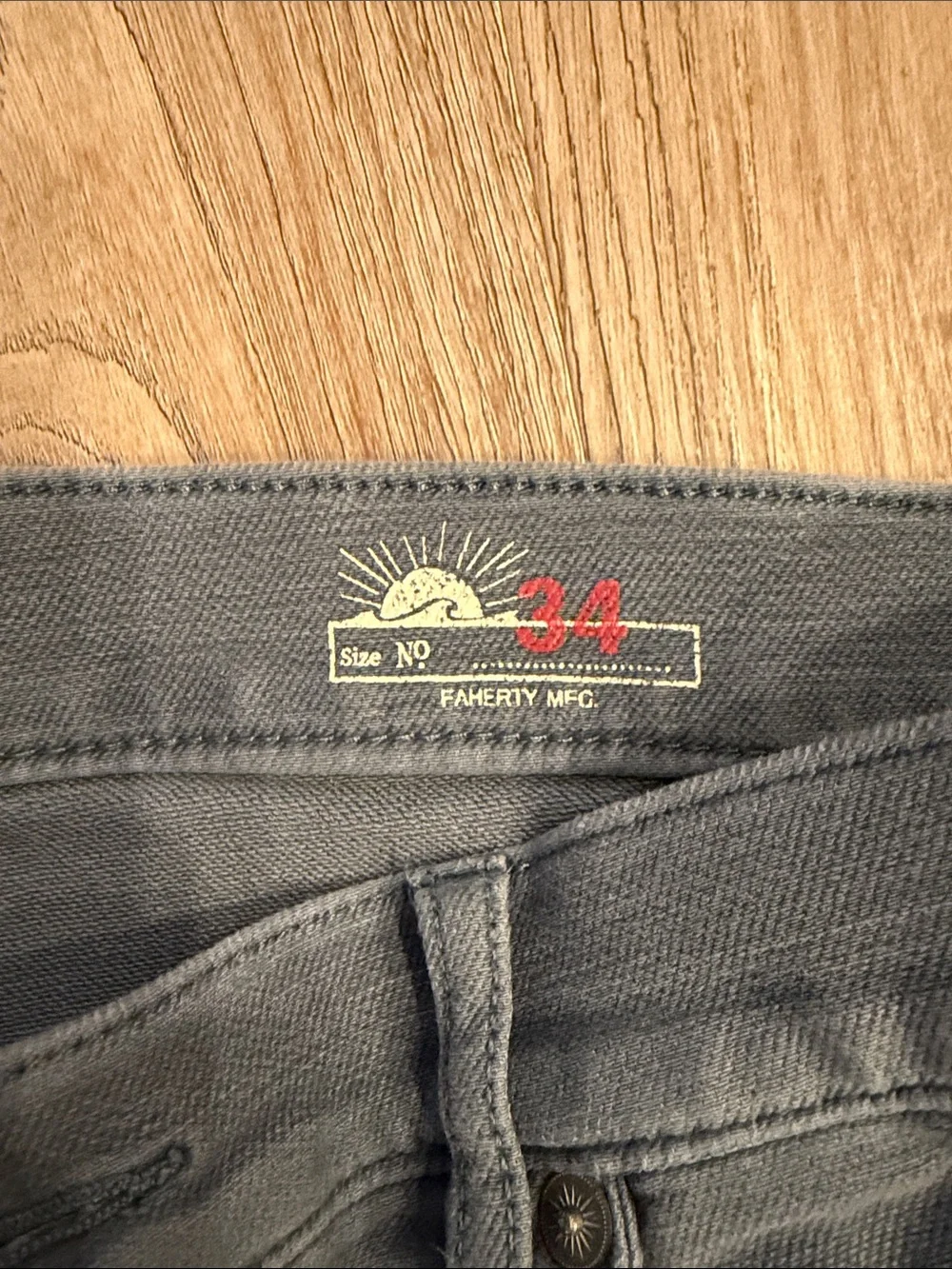 Faherty Straight-Leg Grey Pants